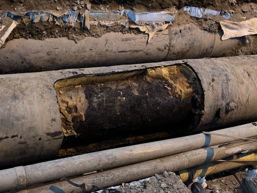 Kaukolämpö putki korroosio